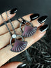 Frosty Lilac Art Deco Fan Necklaces - 2 Available