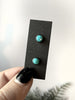 Turquoise and Vintage Glass Stud Earrings