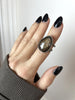 Chocolate Sapphire Orbit Ring - Size 6