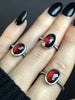 Rose-Cut Garnet Rings - 3 Available