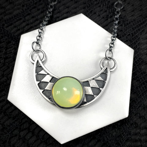 Uranium Glass Illusion Necklace - 1 available