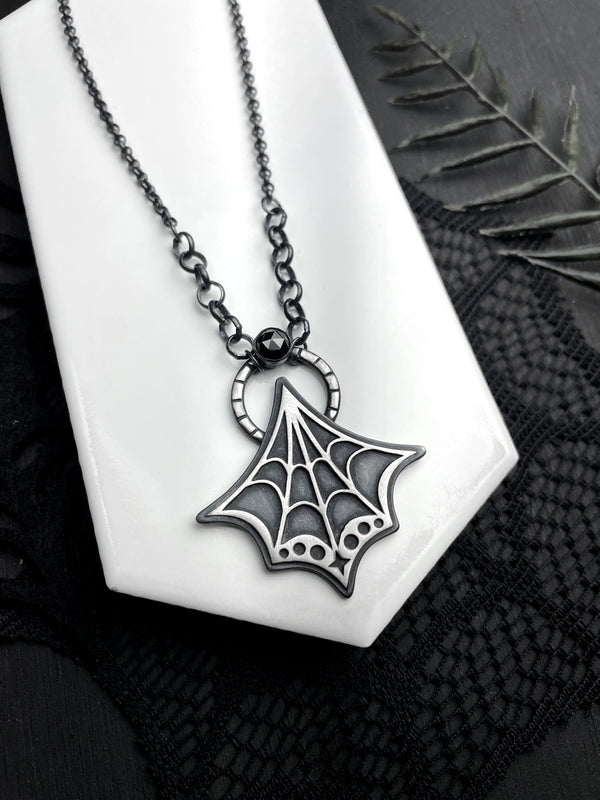 Starweaver Necklace with Black Spinel