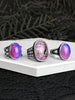 Pink Smoke Rings - Vintage Dragon's Breath Glass & Glow in the Dark Rutilated Quartz