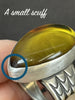 DISCOUNTED Yellow Mexican Amber Creeper Ring - Size 11