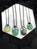 Uranium Glass Orbit Necklaces - 4 Available