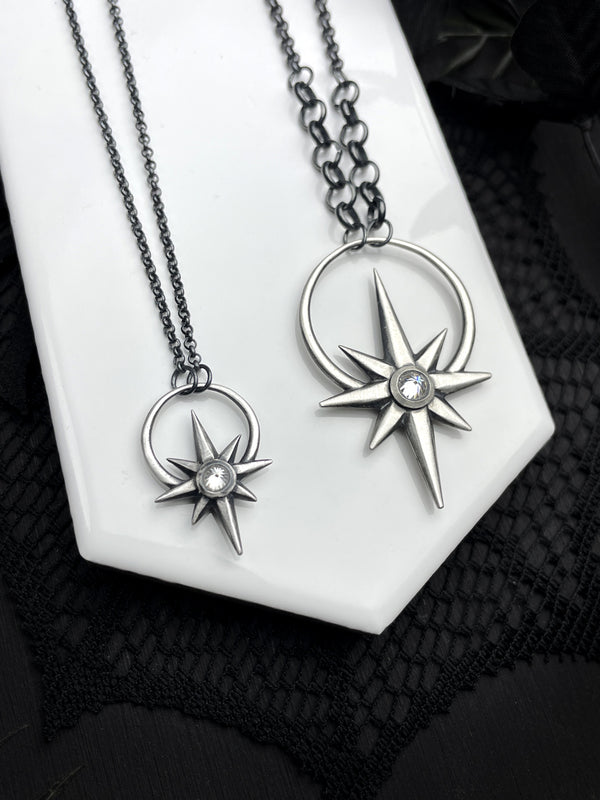 Silver and Moissanite Spark Necklaces in 2 Sizes - 5 available