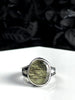 Glowing Rutile Quartz Meteor Ring - Size 9