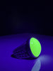 Uranium Glass Creeper Ring - Size 5