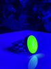 Uranium Glass Illusion Ring - Size 10