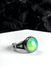 Uranium Glass Meteor Ring - Size 9.5