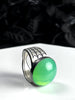 Uranium Glass Creeper Ring - Size 7