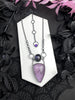 Glowing Rutile Quartz and Purple Labradorite Necklace