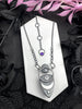 Glowing Rutile Quartz and Purple Labradorite Necklace