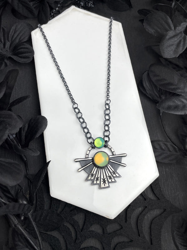 Uranium Glass Dawning Necklace