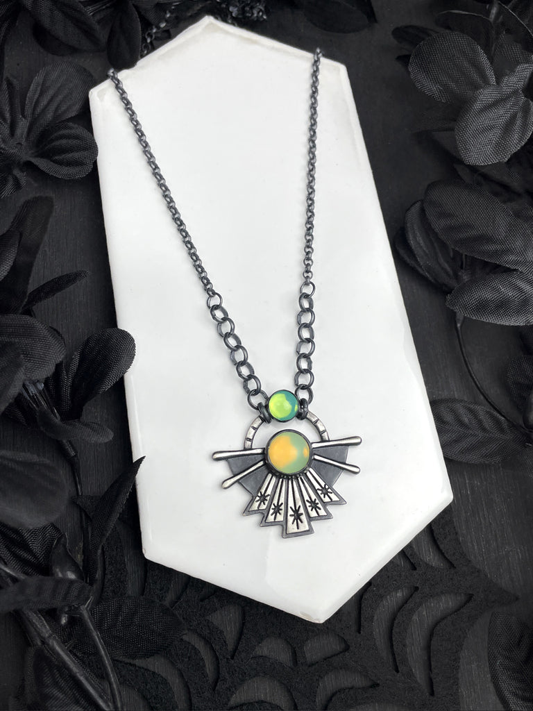 Uranium Glass Dawning Necklace