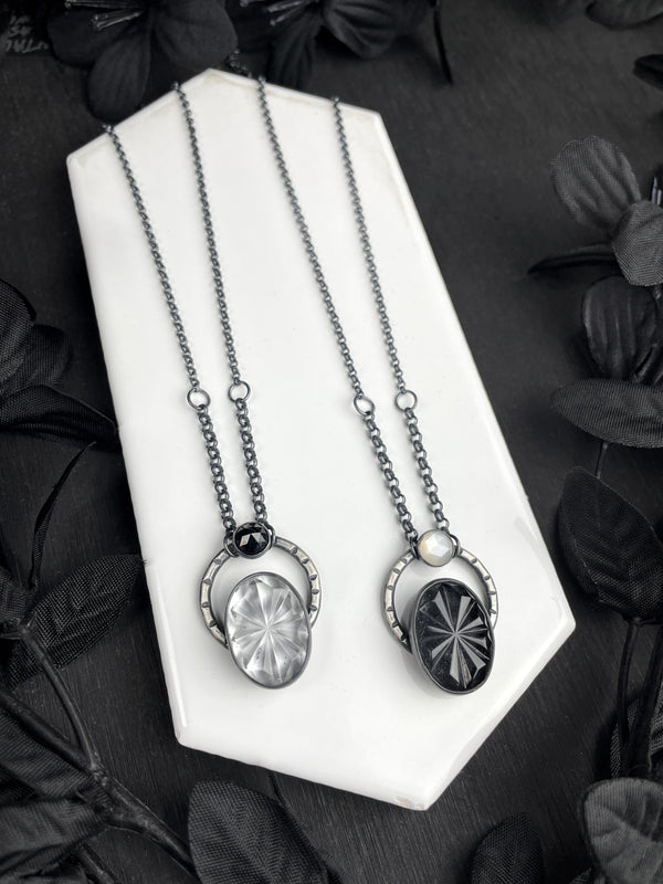 Black & Silver Starburst Necklaces - 2 available