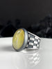 Vintage Lightning Glass Illusion Ring - Size 6