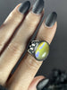 Vintage Lightning Glass Illusion Ring - Size 6