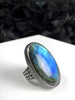 Huge Blue Labradorite Creeper Ring - Size 6