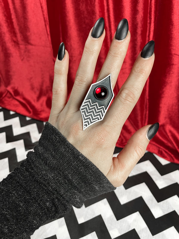 Red Room Statement Ring - 3 available in sizes 6, 8, and 11