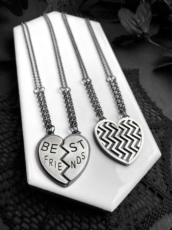 Best Friends Heart Necklace Set - 3 available