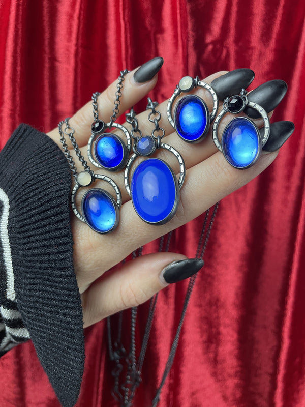 Deep Blue Orbit Necklaces - 1 left: C