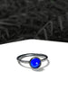 Vintage Blue Glass Ring - Sizes 4-12