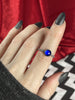 Vintage Blue Glass Ring - Sizes 4-12