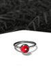 Vintage Red Glass Ring - Sizes 4-12