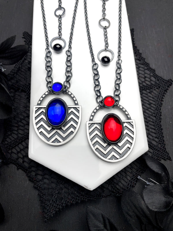 Large Chevron Orbit Necklaces - 2 Available