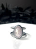 Rose-Cut Mauve Sapphire Orbit Ring - Size 9