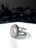 Rose-Cut Mauve Sapphire Orbit Ring - Size 9