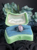 Rose-Cut Mauve Sapphire Orbit Ring - Size 9