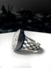 Purple Glow Rutile Quartz Illusion Ring - Size 8