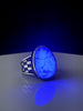 Purple Glow Rutile Quartz Illusion Ring - Size 8