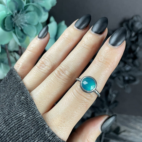 Rose-Cut Amazonite Ring