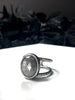 Charcoal Sapphire Orbit Ring - Size 7