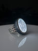 White Glow Rutile Quartz Creeper Ring - Size 7.5