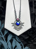Dawning Necklace with Vintage Glass & Pink Sapphire