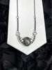 Sapphire Illusion Moon Necklace