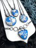 Planet Earth Orbit Necklaces with Sky Plume Agate - 1 left: C