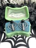 Silver Druzy & Black Star Diopside "Signal" Earrings