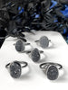 Sparkly Black Druzy Crystal Rings - Sizes 5.5-9.5