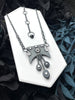 Silver Meteorite Necklace with Moonstone
