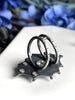 Flashy Blue Labradorite Space Creature Statement Ring - Size 7.5