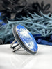 Sky Plume Agate Orbit Ring- Size 8