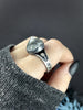 Herkimer Quartz "Meteor" Style Ring - Size 10