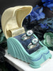 Vintage Glass Starlite Rings - Sizes 6.5 & 7.5