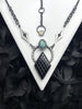 Vintage Glass & Labradorite Necklace with Atomic Starburst Links