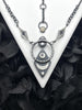 Vintage Glass & Labradorite Necklace with Atomic Starburst Links